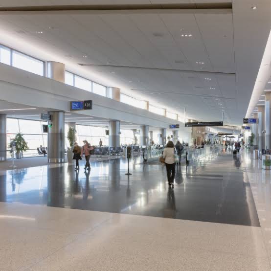 Picture of inside an airport