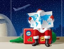 Santa with a map