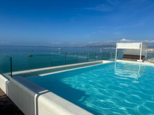 Pool with a view of the ocean