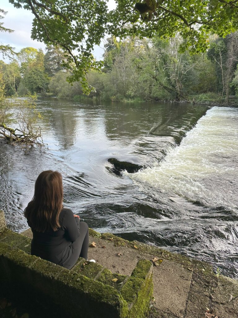 Sitting looking at the creek