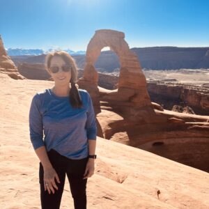 Kylie at Delicate Arch