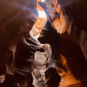 View of the inside of the Upper Antelope Canyon