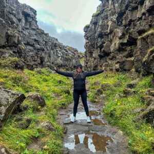 Standing between 2 tectonic plates