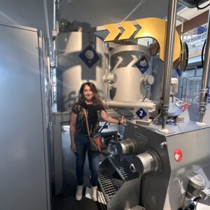 Me pretending to operate the machine